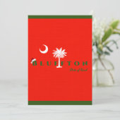 Cartes Pour Fêtes Annuelles Bluffton État d'esprit Noël Rouge Vert (Debout devant)