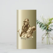 Cartes Pour Fêtes Annuelles Bob Cratchit et Tiny Tim Christmas Carol (Debout devant)