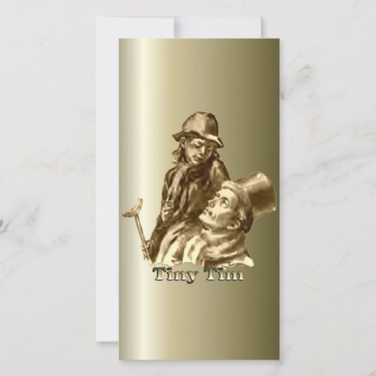 Cartes Pour Fêtes Annuelles Bob Cratchit et Tiny Tim Christmas Carol (Devant)