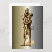 Cartes Pour Fêtes Annuelles Bob Cratchit et Tiny Tim Christmas Carol (Devant / Derrière)