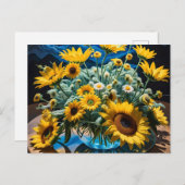 Cartes Pour Fêtes Annuelles Bodegón Flores y Noche 1 - 001 (Devant / Derrière)