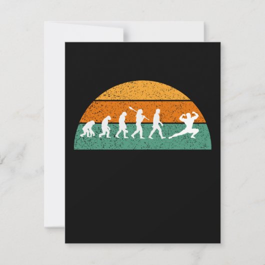 Cartes Pour Fêtes Annuelles Bodybuilding Evolution of Man Funny Retro Fitness (Devant)