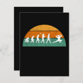 Cartes Pour Fêtes Annuelles Bodybuilding Evolution of Man Funny Retro Fitness (Devant / Derrière)