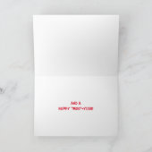 Cartes Pour Fêtes Annuelles Bœuf à longues cornes comique (Intérieur)