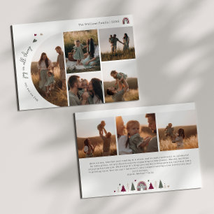 Cartes Pour Fêtes Annuelles Boho Arc-en-ciel & Cœurs Joie En Toutes Choses 8 P