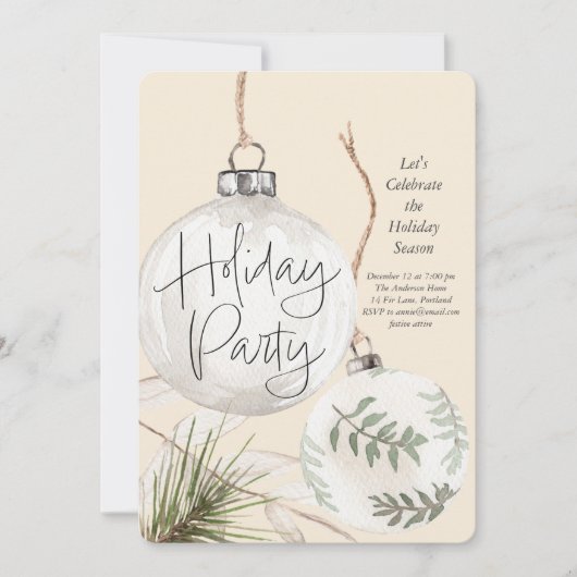 Cartes Pour Fêtes Annuelles Boho Baubles Fête (Devant)