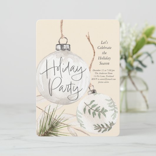 Cartes Pour Fêtes Annuelles Boho Baubles Fête (Debout devant)