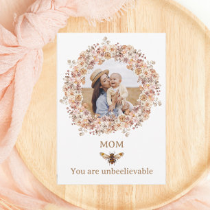 Cartes Pour Fêtes Annuelles Boho Bee Aquarelle Florale Custom Mothers Day