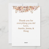 Cartes Pour Fêtes Annuelles Boho Bee Aquarelle Florale Personnalisé Fête des M (Dos)