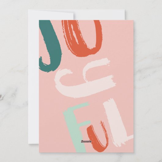 Cartes Pour Fêtes Annuelles Boho bold script 2 photos arche Joyful Noël (Dos)