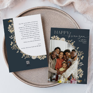 Cartes Pour Fêtes Annuelles Boho Botanical Happy Kwanzaa Photo