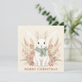 Cartes Pour Fêtes Annuelles Boho Bunny Christmas (Debout devant)