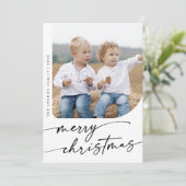 Cartes Pour Fêtes Annuelles Boho Chic Blanc Noir do-it-yourself Simple Photo N (Debout devant)