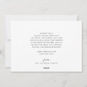 Cartes Pour Fêtes Annuelles Boho Chic Dark Green Photo Amusant Famille Noël (Dos)