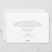 Cartes Pour Fêtes Annuelles Boho Chic Dark Green Photo Boho Joyeux Noël (Dos)