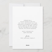 Cartes Pour Fêtes Annuelles Boho Chic noir blanc Photo Simple Joyeux Noël (Dos)