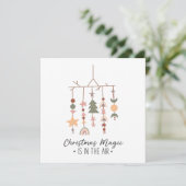 Cartes Pour Fêtes Annuelles Boho Christmas Magic Festive (Debout devant)
