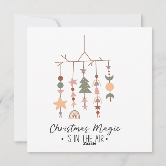 Cartes Pour Fêtes Annuelles Boho Christmas Magic Festive (Dos)