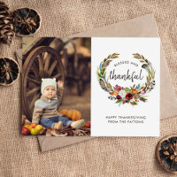 Boho d'automne fleurit Thanksgiving Photo Flat