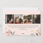 Cartes Pour Fêtes Annuelles Boho Floral Arch salue au Nouvel An Cinq photos (Dos)