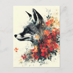 Cartes Pour Fêtes Annuelles Boho Floral Fox Faune Nature