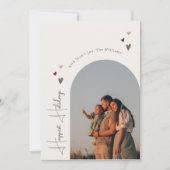 Cartes Pour Fêtes Annuelles Boho Hearts Arch Happest Holidays Cinq Photo (Devant)