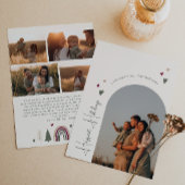 Cartes Pour Fêtes Annuelles Boho Hearts Arch Happest Holidays Cinq Photo
