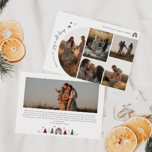 Cartes Pour Fêtes Annuelles Boho Hearts Joie Dans Toutes Les Choses Six Photo 