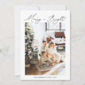 Cartes Pour Fêtes Annuelles Boho Joyeux et Lumineuse Photo Terracotta (Devant)