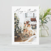 Cartes Pour Fêtes Annuelles Boho Joyeux et Lumineuse Photo Terracotta (Debout devant)