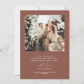 Cartes Pour Fêtes Annuelles Boho Joyeux et Lumineuse Photo Terracotta (Dos)