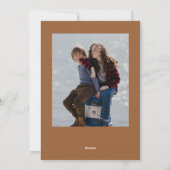 Cartes Pour Fêtes Annuelles Boho Joyeux Noël Blanc Script 3 Photo Collage (Dos)