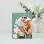 Cartes Pour Fêtes Annuelles Boho Joyeux Noël dans le désert- vert (Debout devant)