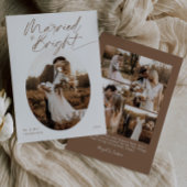 Cartes Pour Fêtes Annuelles Boho marié et brillant élégant script Noël