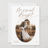 Cartes Pour Fêtes Annuelles Boho marié et brillant élégant script Noël (Devant)