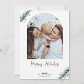Cartes Pour Fêtes Annuelles Boho Minimalist Joyeux Noël 10 Photo Collage (Dos)