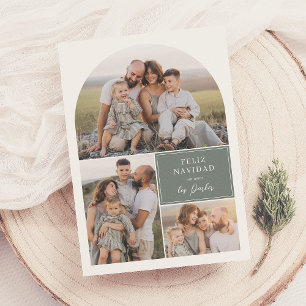 Cartes Pour Fêtes Annuelles Boho Modern 4 Photo Arch Feliz Navidad Christmas