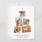 Cartes Pour Fêtes Annuelles Boho Modern Christmas Tree 5 Photo Collage Holiday (Devant)