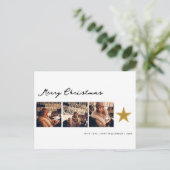 Cartes Pour Fêtes Annuelles Boho moderne Joyeux Noël 3 Photo Collage (Debout devant)