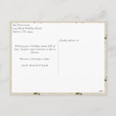 Cartes Pour Fêtes Annuelles Boho Neutral Berries de Noël Photo Noël (Dos)