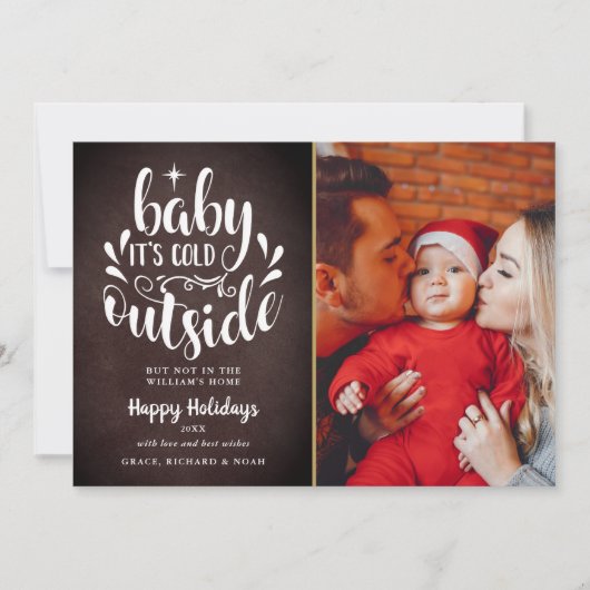 Cartes Pour Fêtes Annuelles Boho Noël Tableau Photo (Devant)