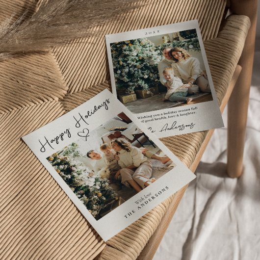 Cartes Pour Fêtes Annuelles Boho Photo Moderne Imprimable Joyeux Noël