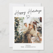 Cartes Pour Fêtes Annuelles Boho Photo Moderne Imprimable Joyeux Noël (Devant)