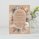 Cartes Pour Fêtes Annuelles Boho Rustique Noël aquarelle (Debout devant)