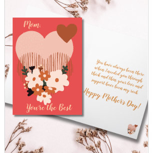 Cartes Pour Fêtes Annuelles Boho s'épanouit pour maman Fête des Mères