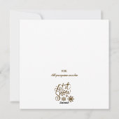 Cartes Pour Fêtes Annuelles Boho Snowman Joyeux Noël (Dos)