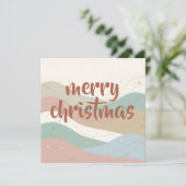 Cartes Pour Fêtes Annuelles Boho Snowy Abstract Christmas (Debout devant)