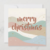 Cartes Pour Fêtes Annuelles Boho Snowy Abstract Christmas (Devant)
