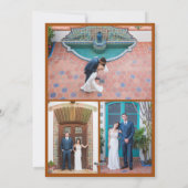 Cartes Pour Fêtes Annuelles Boho Terracotta Rustique Marié & Joyeux 4 Photo (Dos)