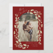 Cartes Pour Fêtes Annuelles Boho Wildflower Arch Photo Christmas (Devant)